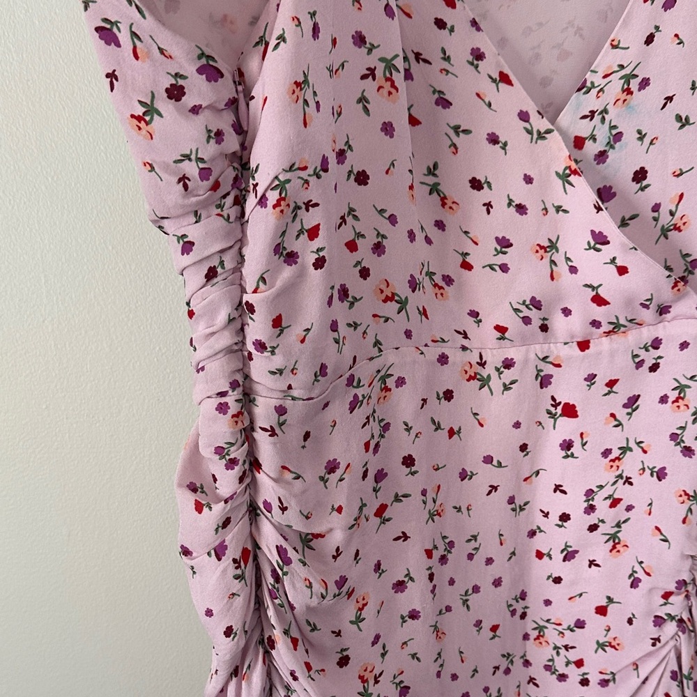 NICHOLAS Asymmetrical Silk Pink Floral Dress - Picture 10 of 11
